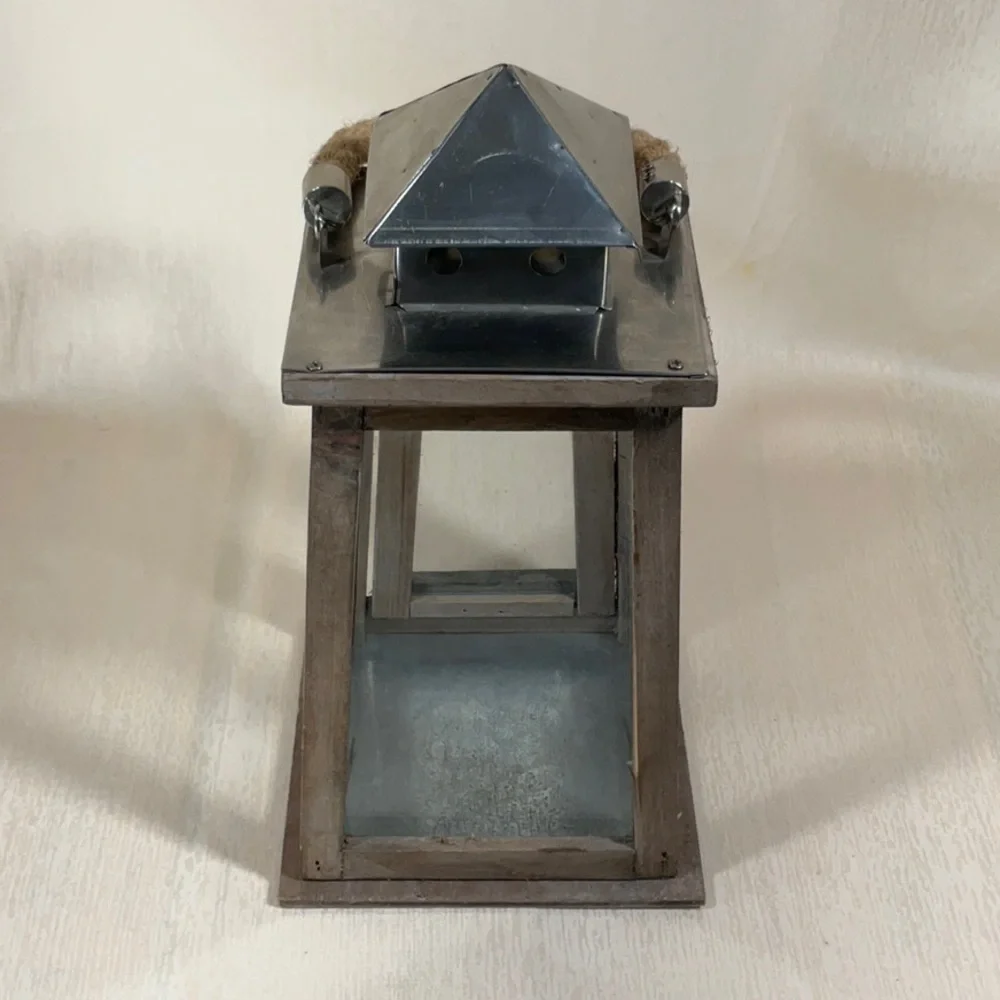 Rustic Wooden and Metal Lantern